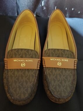 Michael Kors Everett Signature Logo Loafers Brown, Size 8.5 Without Box Or Tags